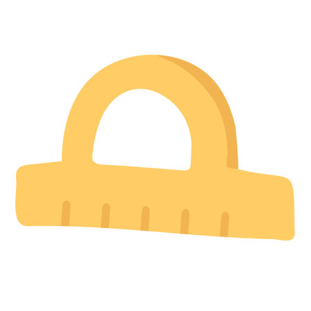 Education math flat tool. Ruler icon. stationery instrument. Vector isolated on whiteのイラスト素材