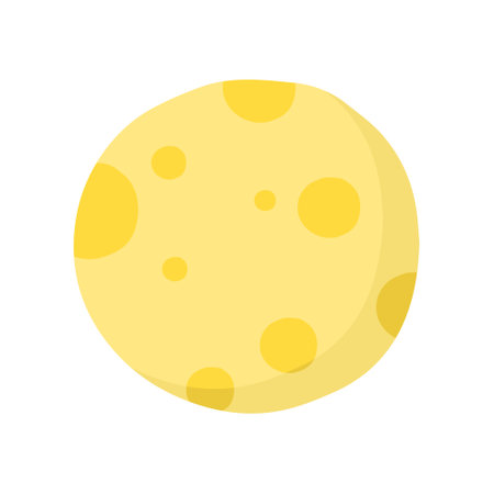 yellow moon. Halloween Vector illustration Isolated over white.のイラスト素材