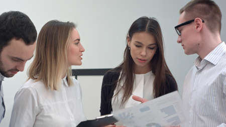 Young business team discussing together new strategyの写真素材