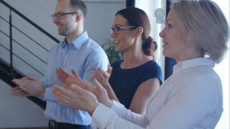 Business people team applaudingの写真素材