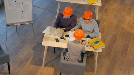Group of architects planning a project
