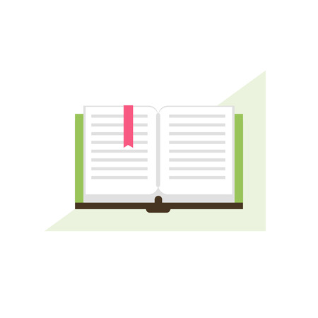 Opened book. Library concept. Reading icon. Vector illustration flat designのイラスト素材