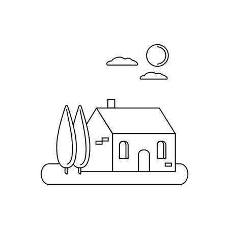 Home Line Iconのイラスト素材