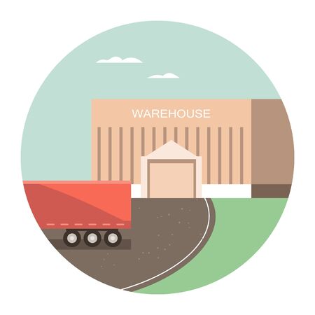Delivery and Freight Shipmentのイラスト素材