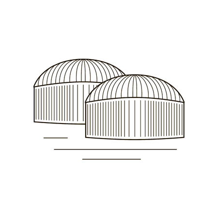 Treatment Plants Line Iconのイラスト素材