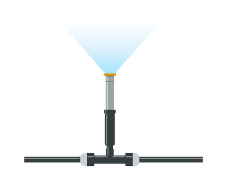Automatic Sprinklers Irrigation Systemのイラスト素材