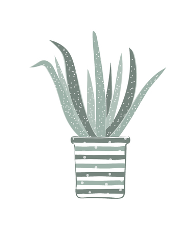 Home Plant Card in Skandinavian Styleのイラスト素材