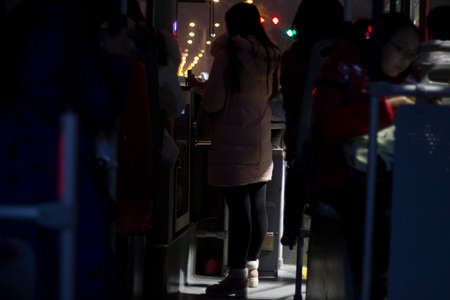 Bus passengersの写真素材