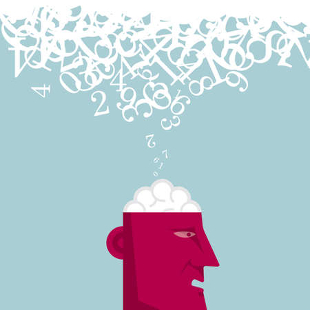 Memory concept design, data sequence in the brain.のイラスト素材