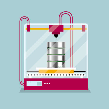 3D printing a hard disk model, the concept of rapid prototyping.