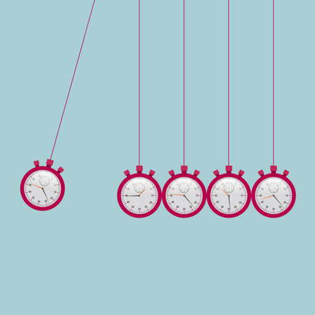 Newton's cradle, pendulumのイラスト素材