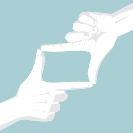 Hand Framing Icon Flat Graphic Designのイラスト素材