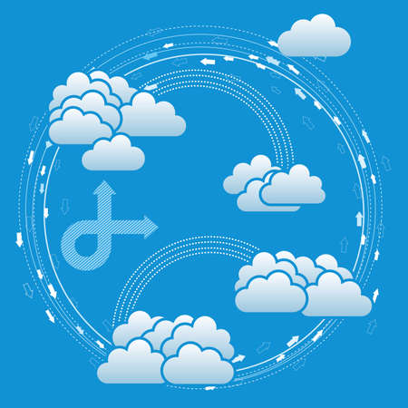 Cloud computing concept design.のイラスト素材