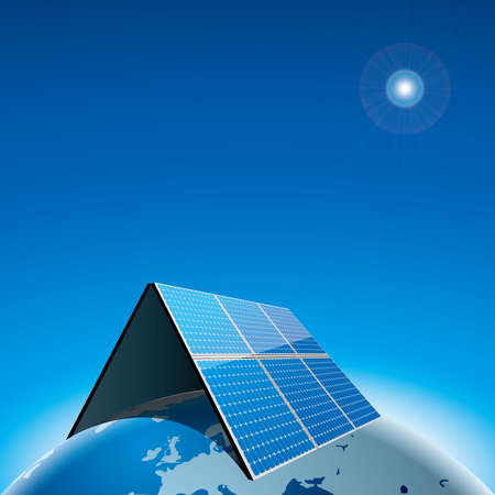 New energy concept design on the earth.のイラスト素材