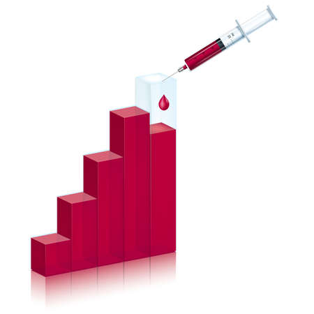 Data growth concept design,Isolated on white background.のイラスト素材