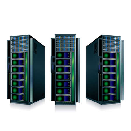 drawn web server, isolated on white background.