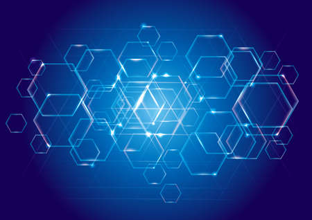 Abstract technology background for geometrical graphic concept design.use layer overlay effect.のイラスト素材