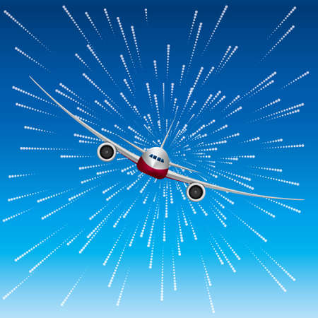 Airplane on an abstract background.のイラスト素材