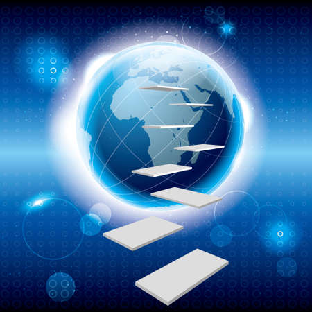 Global concept design. Network communication concept.のイラスト素材