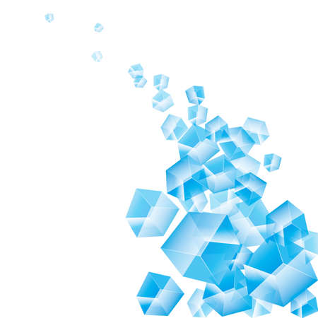 The abstract element of the cube, the background is white.のイラスト素材