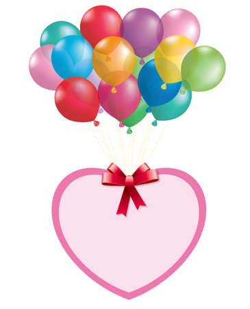 Colorful balloons, isolated on blue background.のイラスト素材