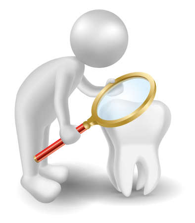 Check your teeth. Isolated on white background.のイラスト素材