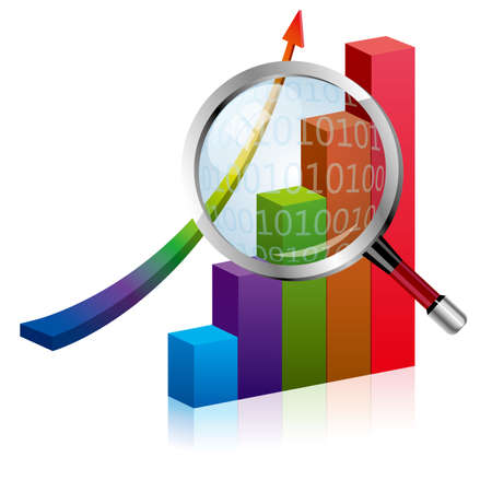 Business data analysis. Enterprise performance report design.のイラスト素材
