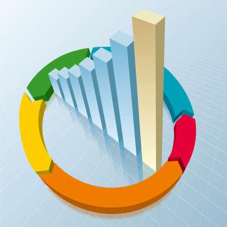 Business data analysis. Enterprise performance report design.のイラスト素材