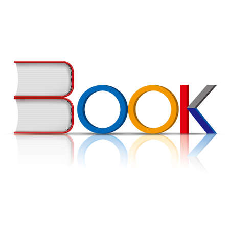 The letter design of the book. Isolated on white background.のイラスト素材