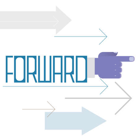 The letter design of the forward. Isolated on white background.