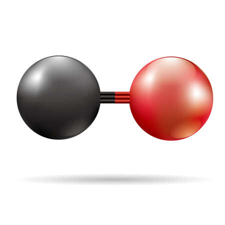 Vector drawn molecular structure. Isolated on white background.のイラスト素材