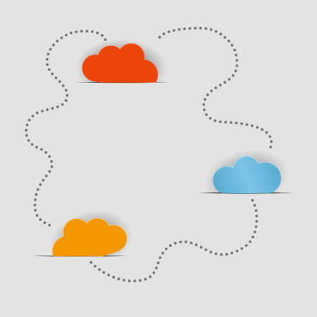 Cloud computing concept design. The background is gray.のイラスト素材