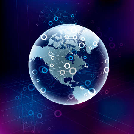 Global communication concept. Abstract technology background.のイラスト素材