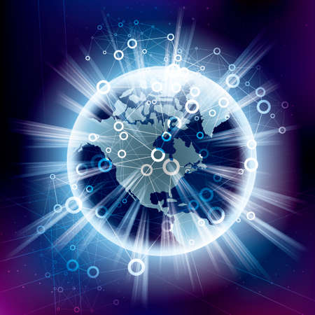 Global communication concept. Abstract technology background.のイラスト素材