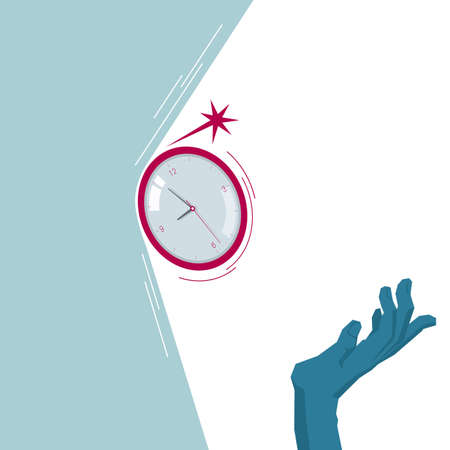 Throw time concept. Isolated on white background.のイラスト素材
