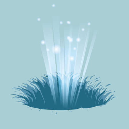 The light in the trap. Isolated on blue background.のイラスト素材