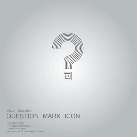 Vector drawn question mark icon. The background is a gray gradient.のイラスト素材