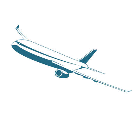 Airplane on white background.のイラスト素材