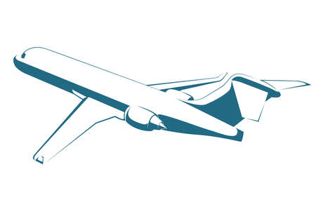 Airplane  on white background.のイラスト素材