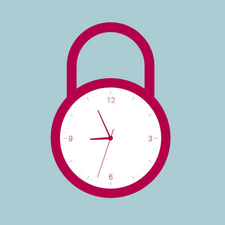 Locking time concept designのイラスト素材