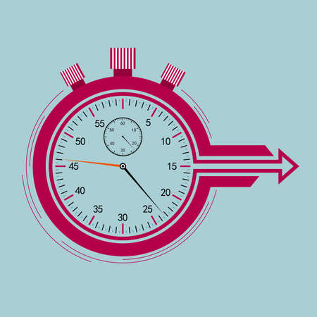 Time concept design. Isolated on blue background.のイラスト素材