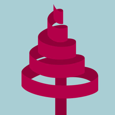 Christmas design elements. The background is blue.のイラスト素材