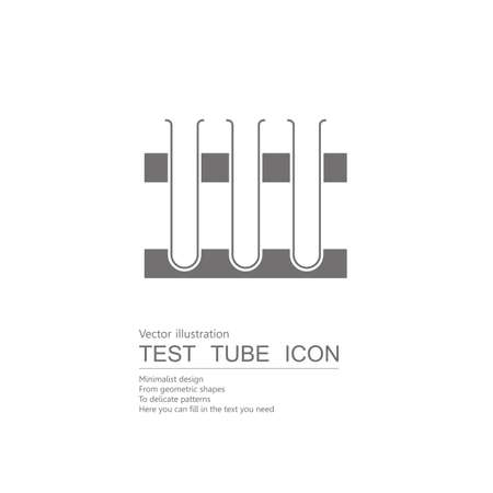 Vector drawn test tubes. Isolated on white background.のイラスト素材