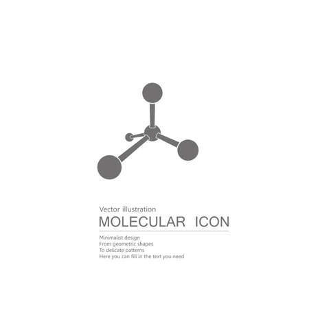Vector drawn molecular structure. Isolated on white background.のイラスト素材