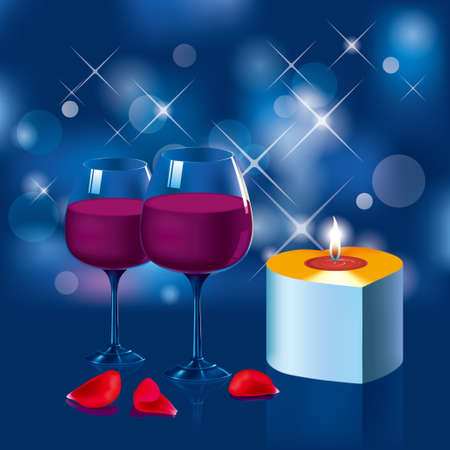 Burning candles. Holiday decorations,festival celebrations.のイラスト素材