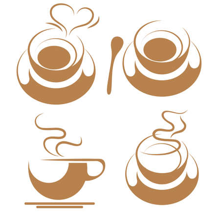 coffee isolated on white background.のイラスト素材