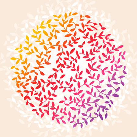 Floral element for design, vector leaves background, beauty in natureのイラスト素材