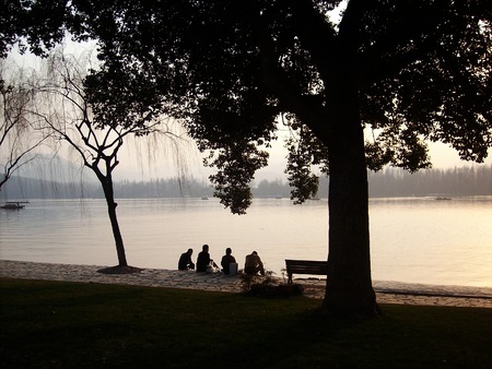 The lake and the visitorsのeditorial素材