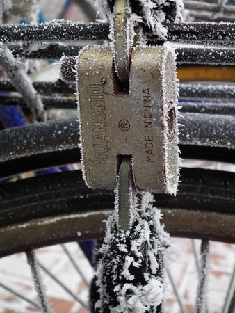 Close up to a padlockのeditorial素材