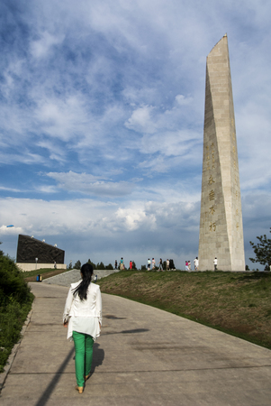 Monuments and visitorsのeditorial素材